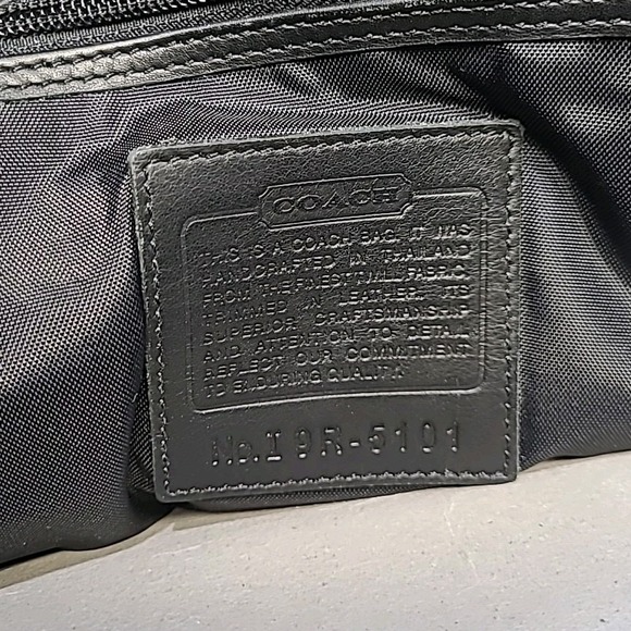 Vtg‎ COACH Black Leather/ Nylon Men's Briefcase Messenger Bag - Picture 14 of 14